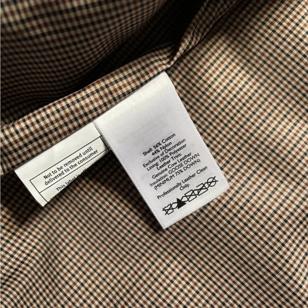 Eddie Bauer Skyliner Down Vest Green Quilted with Leather trim Women's - Picture 4 of 9